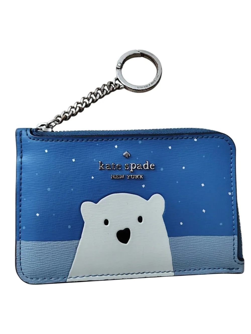Kate Spade Polar Bear Card Holder Keychain